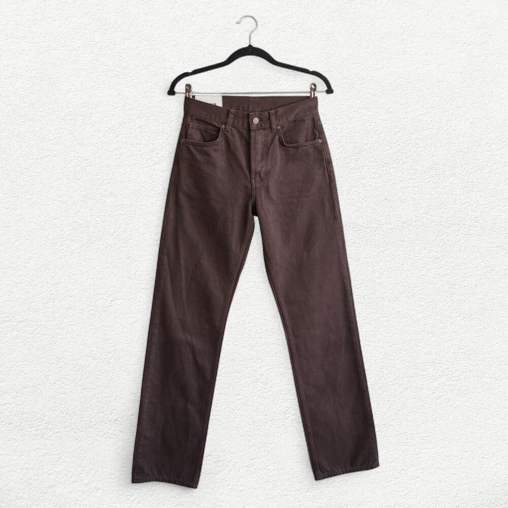 STAUD Denim Teddy Straight Jeans in Earth Brown